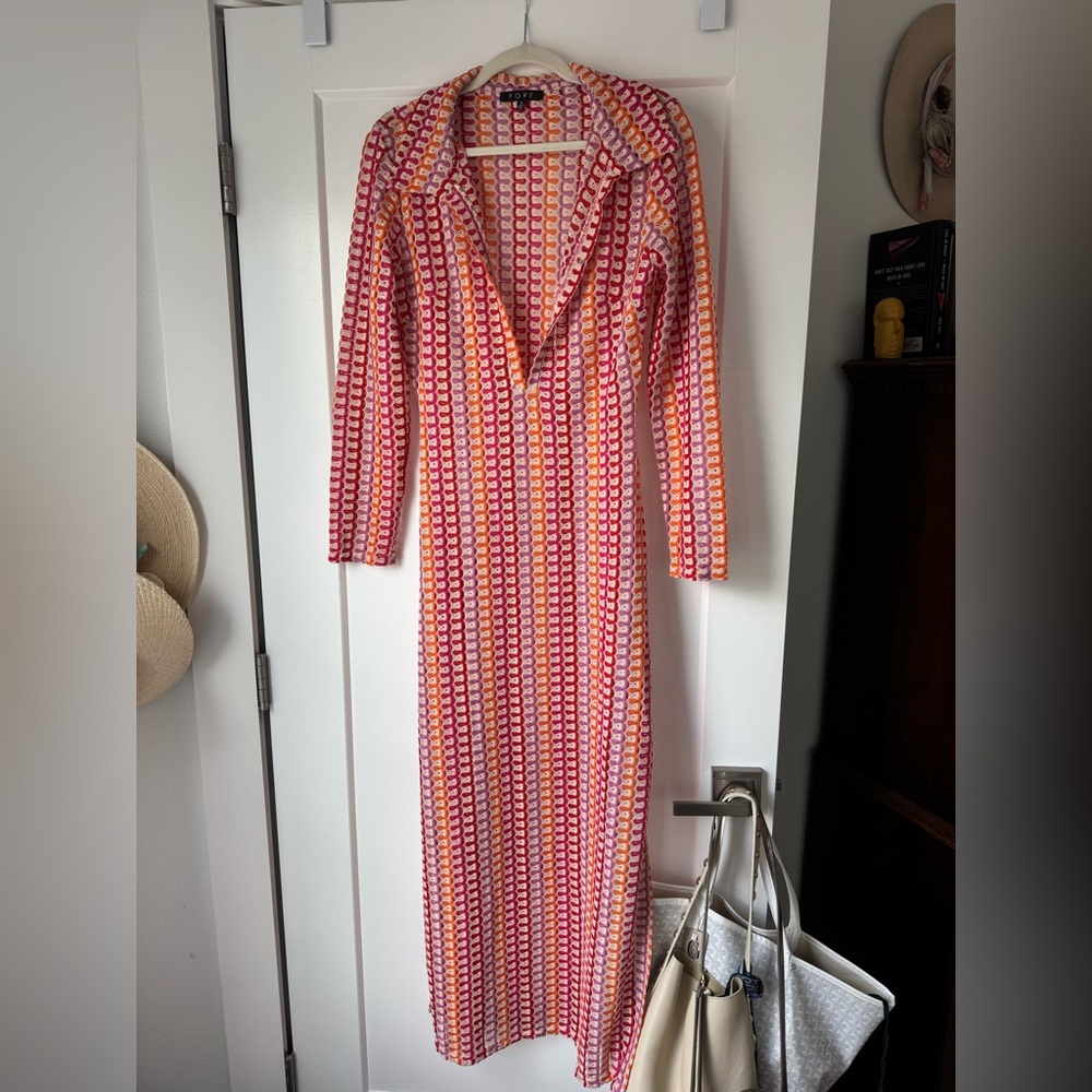 FORE multi color maxi dress / coverup